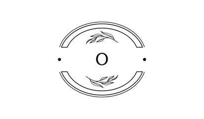 Luxury Circular Floral Leaves Alphabetical Logo