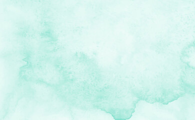Mint abstract watercolor texture background. Green watercolour brush splash pattern. Pastel color background in paper art style. Vector turquoise illustration design