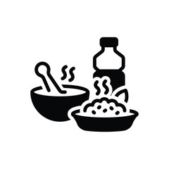 Black solid icon for food