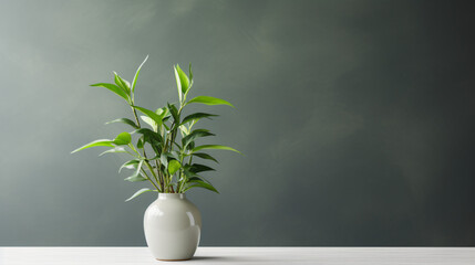 Plant in a vase on a table