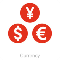 Currency and conversion icon concept