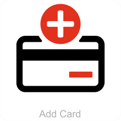 Fototapeta premium Add Card and credit card icon concept