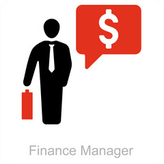 Accountant and finance icon concept