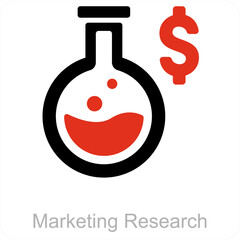 Obraz premium Marketing Research and filter icon concept