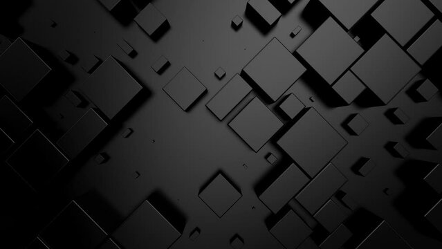 Background of Boxes. Abstract motion, loop, two color, 3d rendering, 4k resolution
