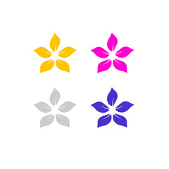 Fototapeta premium Luxury Ayurveda Wellness Spa Sign Symbol Logo isolated on white