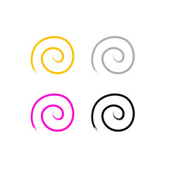 Luxury Ayurveda Wellness Spa Sign Symbol Logo isolated on white