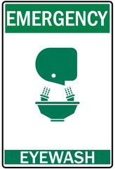Eye wash station sign