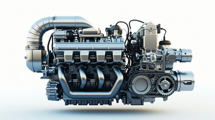 Side viewcar engine