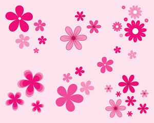 spring flower set collection icon vector illustration