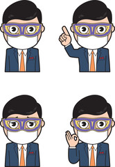 仮面を付けた男性⑨ © Shrimpgraphic