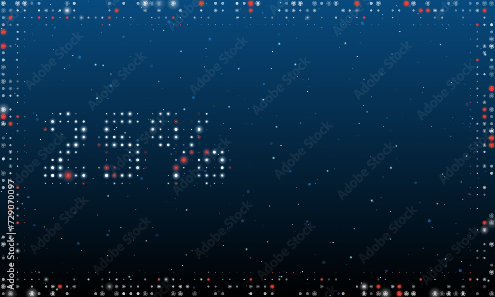Poster on the left is the 25 percent symbol filled with white dots. pointillism style. abstract futuristic 
