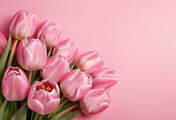 Obraz premium bouquet of pink tulips