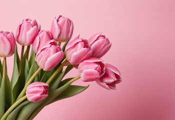 Obraz premium bouquet of pink tulips