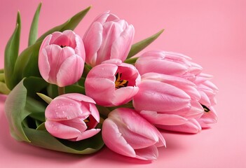 Obraz premium bouquet of pink tulips