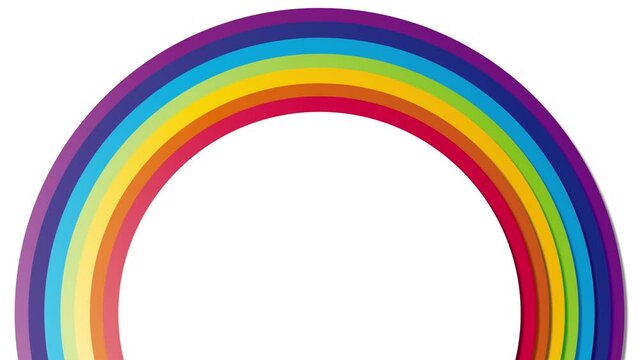 abstract rainbow with copy space. Animated illustration