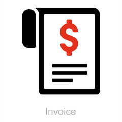 Invoice and bill icon concept