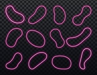 neon abstract blob shapes fluid line shapes collection gradients vector