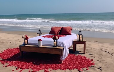 Couples Massage Bliss on Serene Valentine Beach