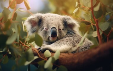 Tree Dwelling Koala Siesta Nap