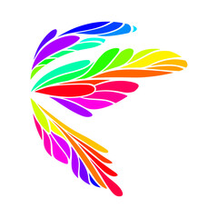 premium vector, butterfly wings logo
