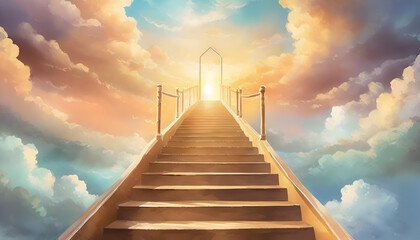 Stairway to Paradise An Oil-Painted Journey