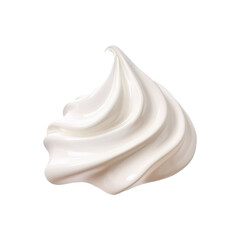Whipped cream on transparent background. Generative ai design.