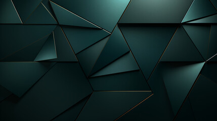 Abstract luxury dark green geometric triangle background design