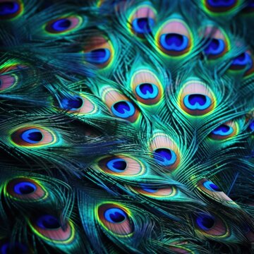 Peacock feathers as a background