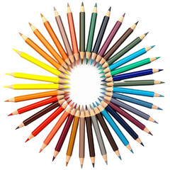 Colored Pencil PNG Cutout, Generative AI - obrazy, fototapety, plakaty