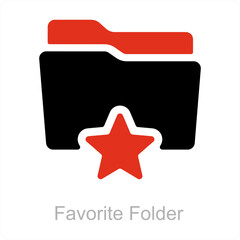 Favorite Folder and Folder icon concept