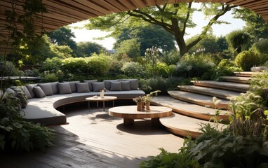 Sunken Garden with Lowered Planting Area