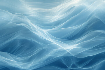 Abstract blue wavy background with smooth silk-like texture, suitable for technology or luxury design concepts