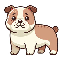 Obraz na płótnie Canvas Adorable Bulldog logo, cartoon style, isolated