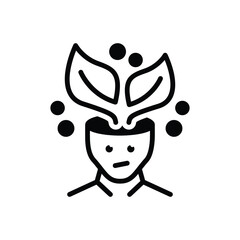 Black solid icon for think green