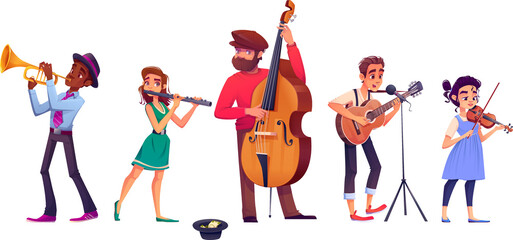 Fototapeta premium Musician Playing in Band