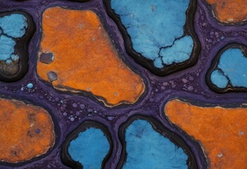 Obraz na płótnie Canvas a purple, blue and orange abstract pattern on black