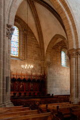 Interior of Saint Pierre Cathedral in Geneva, Switzerland