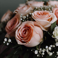 bouquet of roses pink