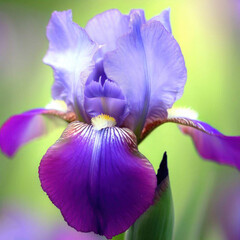 Beautiful purple lilies and irises, beautiful background, desktop wallpaper