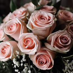 roses bouquet pink