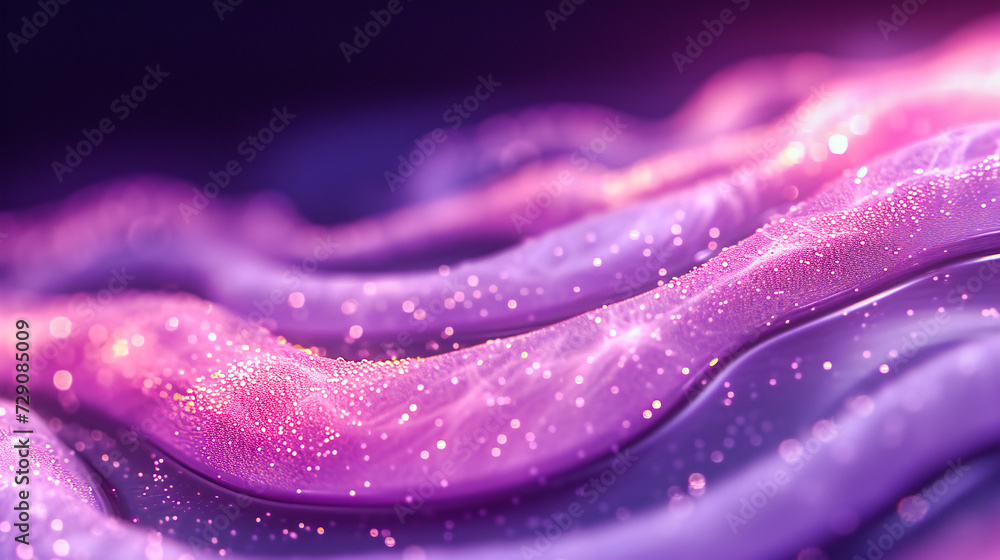 Poster abstract and glowing background with a futuristic wave design, illustrating a vibrant and dynamic fl