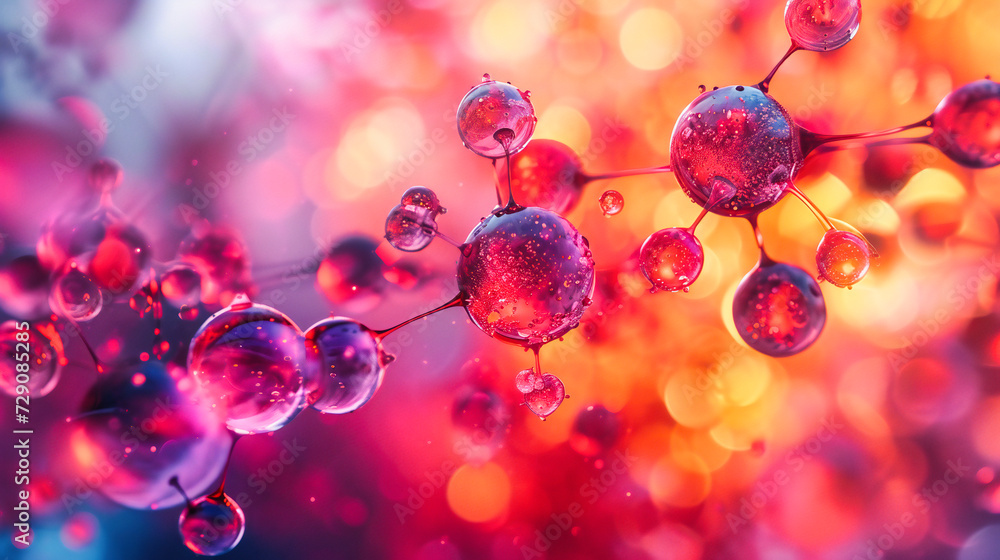 Aufkleber abstract background with colorful bokeh and light patterns, creating a bright and artistic design wi