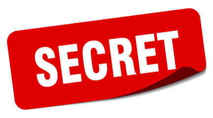 secret sticker. secret label