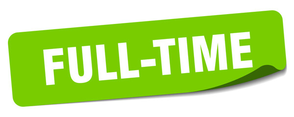 full-time sticker. full-time label