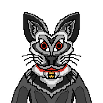 8 bit pixel image illustration of an nft rabbit