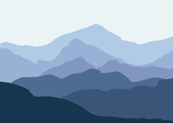 Simple nature vector. Vector illustration in flat style.