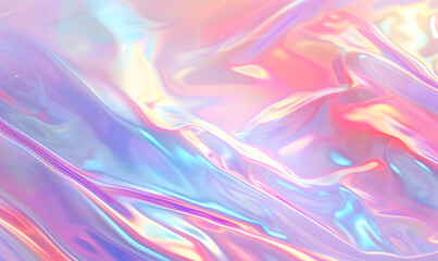 Obraz premium Abstract pink pastel holographic blurred background, Generative AI