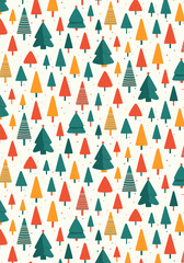 vector background with a christmas tree pattern design
