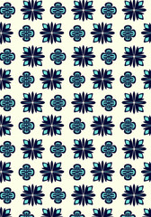 seamless pattern with dark blue figures on light background